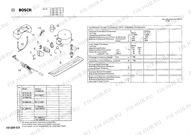 Взрыв-схема холодильника Bosch 0705144117 GS16 - Схема узла 02