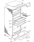 Схема №1 S2585-6DT с изображением Часть корпуса для холодильной камеры Aeg 2238129072