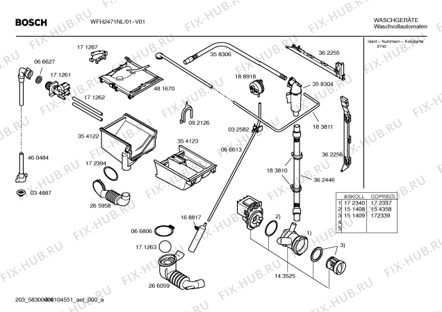 Схема №1 WFH2471NL Berlina 1200 с изображением Панель управления для стиралки Bosch 00440233