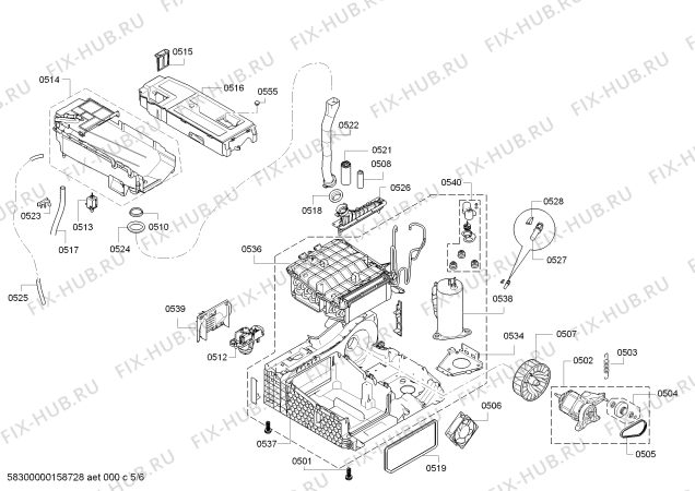 Схема №1 WTY86700 с изображением Дисплейный модуль запрограммирован для электросушки Bosch 00638257