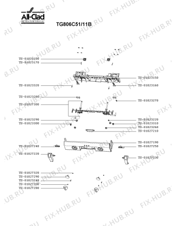 Схема №1 TG806C51/11B с изображением Обшивка для гриля Seb TS-01027180