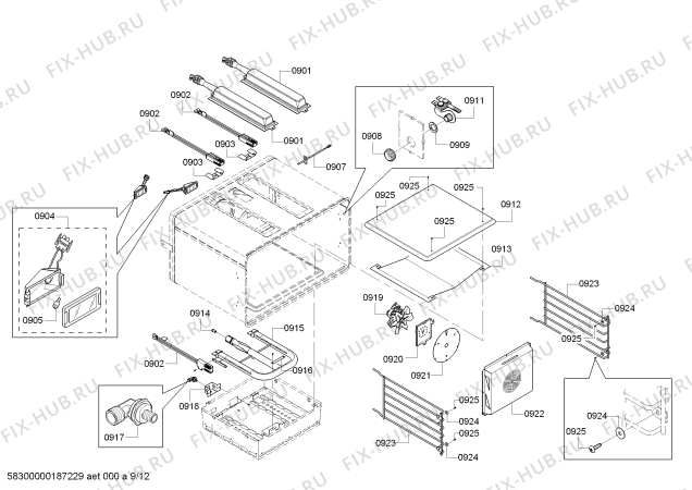 Схема №1 P364GLCLP с изображением Трансформатор для плиты (духовки) Bosch 00489194