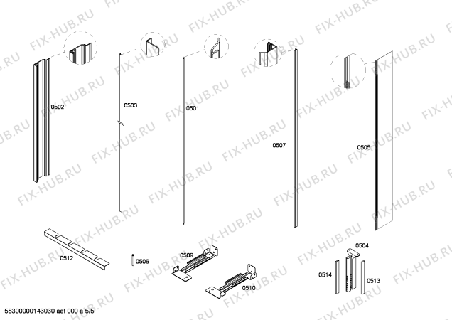 Схема №1 RF461200 с изображением Вставная полка для холодильника Bosch 00673220