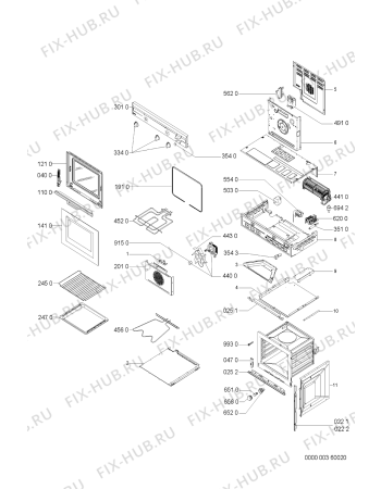 Схема №1 AKL438/01/WH с изображением Обшивка для духового шкафа Whirlpool 481945359101