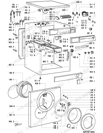 Схема №1 AWM 327/3 с изображением Вставка для стиралки Whirlpool 481945919563