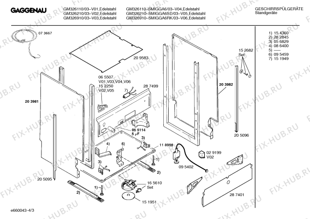 Схема №1 GM326210 с изображением Инструкция по эксплуатации Gaggenau для посудомоечной машины Bosch 00519332