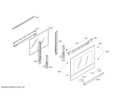Схема №1 HBN531W0 с изображением Фронтальное стекло для духового шкафа Bosch 00247799