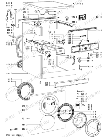 Схема №1 AWO/D 41105 с изображением Микромодуль для стиральной машины Whirlpool 481221470847