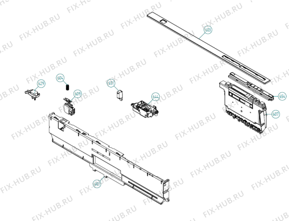 Схема №1 DM730 SE   -SS Bi Soft (900001390, DW70.3) с изображением Отделка для посудомоечной машины Gorenje 197049