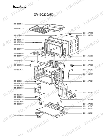 Схема №1 OV100400/5C с изображением Всякое для плиты (духовки) Seb SS-186997