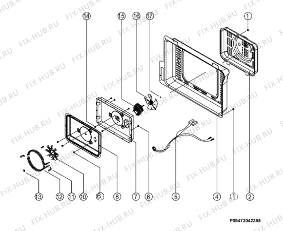 Взрыв-схема микроволновой печи Aeg Electrolux MCC307MC - Схема узла Section 4