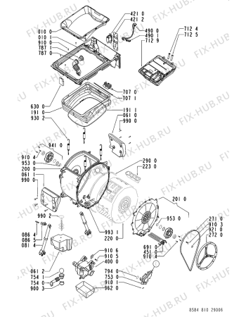 Схема №1 EV 810 с изображением Декоративная панель для стиралки Whirlpool 481245214983