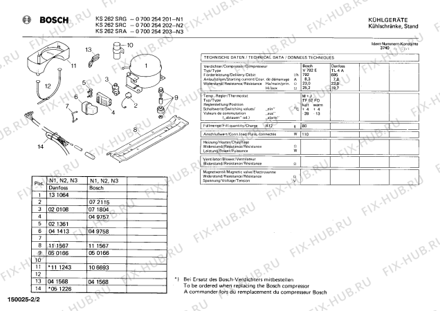 Взрыв-схема холодильника Bosch 0700254202 KS262SRC - Схема узла 02
