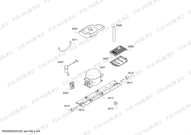 Взрыв-схема холодильника Bosch KGN39VL306 Bosch - Схема узла 04