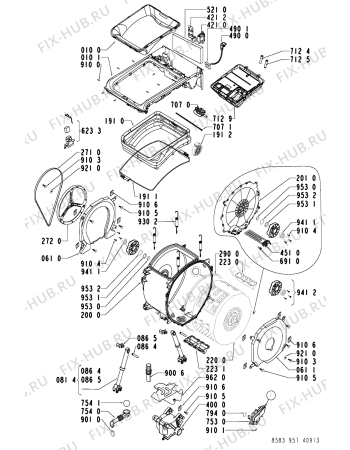 Схема №1 WATE 9573/1 с изображением Обшивка для стиралки Whirlpool 481245212238