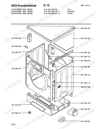 Взрыв-схема стиральной машины Aeg LTH3500W CHDK - Схема узла Section1