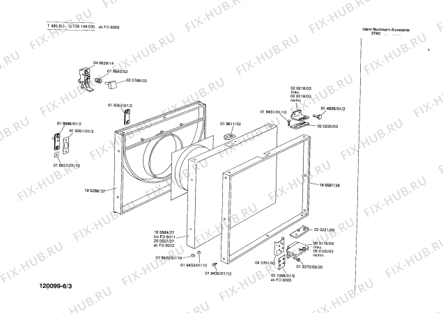 Схема №1 0728144035 T495BU с изображением Тумблер Bosch 00050595