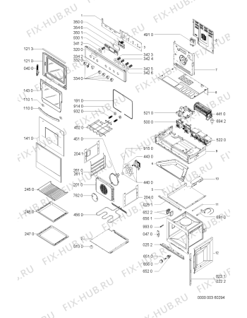 Схема №1 EMZA4462 IN с изображением Обшивка для электропечи Whirlpool 481245319354