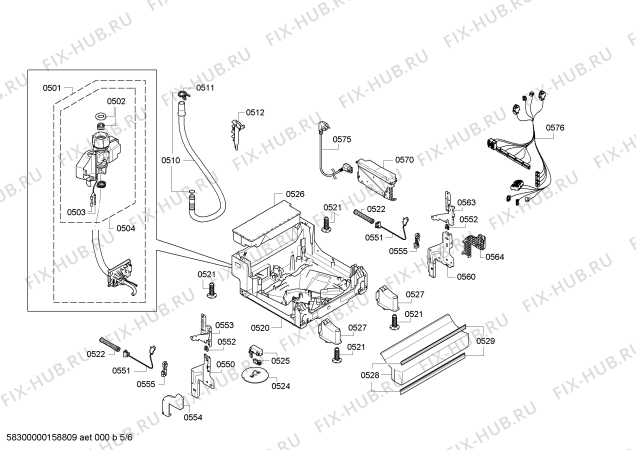 Схема №1 DRS5502 с изображением Инструкция по эксплуатации для электропосудомоечной машины Bosch 00726854