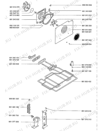 Взрыв-схема плиты (духовки) Aeg 3032B-W - Схема узла Electrical equipment