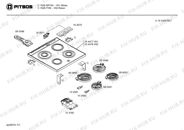 Схема №1 7620P с изображением Часы для плиты (духовки) Bosch 00165419