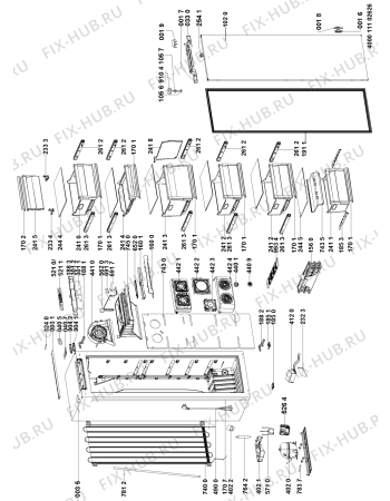 Схема №1 GKIE 3883 A++ с изображением Ящичек для холодильной камеры Whirlpool 481010902637