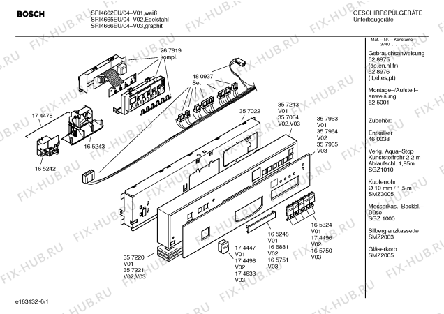Схема №2 SRI4666EU SILENCE COMFORT с изображением Вкладыш в панель для посудомоечной машины Bosch 00357965