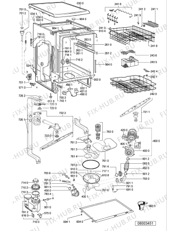 Схема №1 C 573 BL с изображением Блок управления для электропосудомоечной машины Whirlpool 481221838208