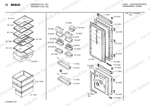 Схема №1 KIM3002TC с изображением Компрессор для холодильной камеры Bosch 00141505