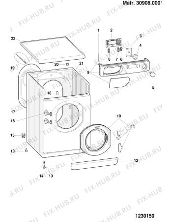 Схема №1 AVD109ITBG (F030514) с изображением Пластинка для стиральной машины Indesit C00261221