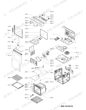 Схема №1 AKZM 659/IX с изображением Панель для плиты (духовки) Whirlpool 481010406147