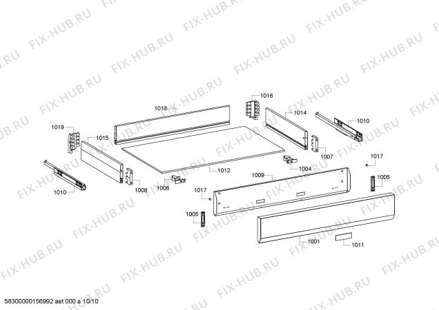 Схема №1 HSB785055N с изображением Боковая часть корпуса для духового шкафа Bosch 00702155