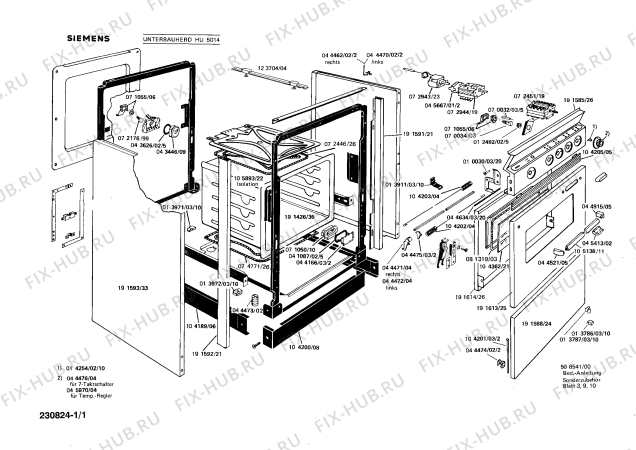 Схема №1 HN5400 с изображением Переключатель для духового шкафа Siemens 00045970