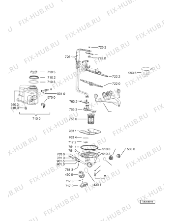 Схема №2 GSI 5572 WS с изображением Модуль (плата) управления для электропосудомоечной машины Whirlpool 480140103046