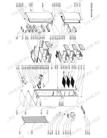 Схема №1 ARC 6427/IX с изображением Заглушка для холодильника Whirlpool 481246228755