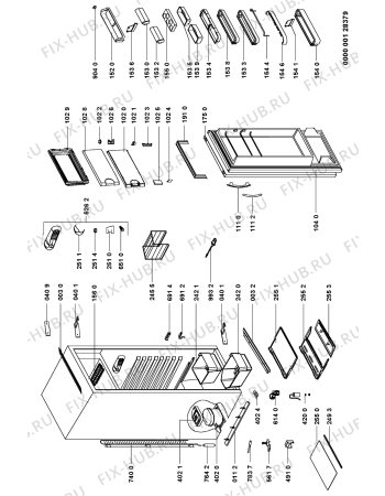 Схема №1 649.1.02 с изображением Дверца для холодильной камеры Whirlpool 481244218017