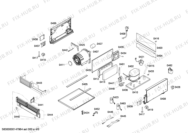 Схема №1 RW414260 с изображением Кронштейн для холодильной камеры Bosch 00682757