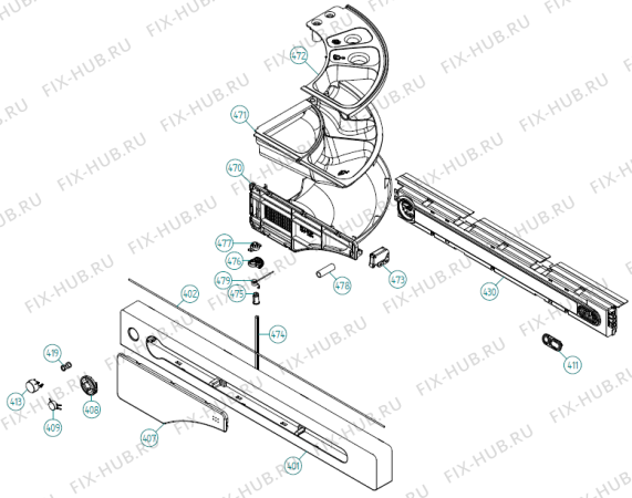 Взрыв-схема стиральной машины Asko W6984 FI RU   -Titanium (369434, WM70.3) - Схема узла 04