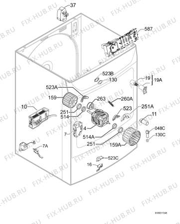 Взрыв-схема сушильной машины Zanussi ZTE272 - Схема узла Electrical equipment 268