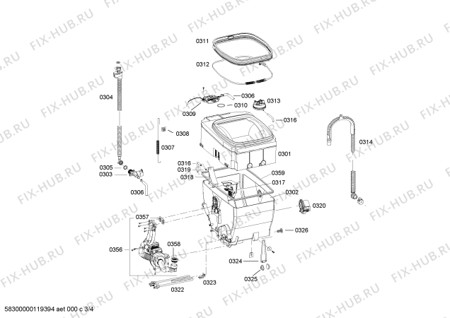 Схема №1 WOT20352OE с изображением Регулятор для стиралки Bosch 00600879