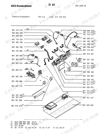 Взрыв-схема плиты (духовки) Aeg 730 E M - Схема узла Section5