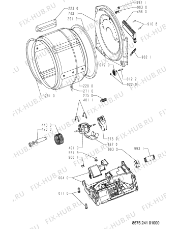 Взрыв-схема сушильной машины Whirlpool AWZ 241 - Схема узла
