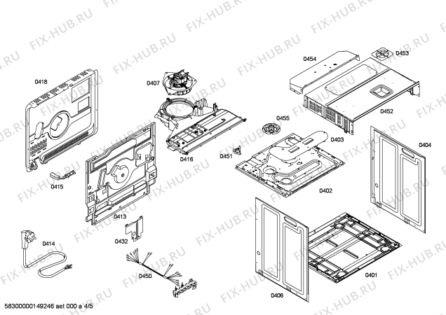 Взрыв-схема плиты (духовки) Siemens HB63AA621F Horno.siemens.py.3dl.S2.E3_CF.gyfam.negr - Схема узла 04