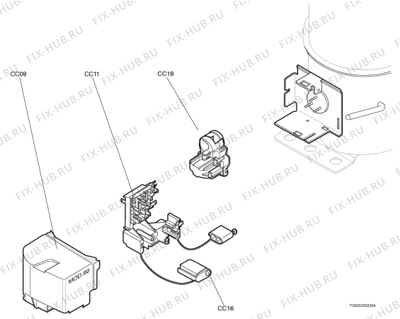 Взрыв-схема холодильника Friac KK2616-2D - Схема узла Section 5