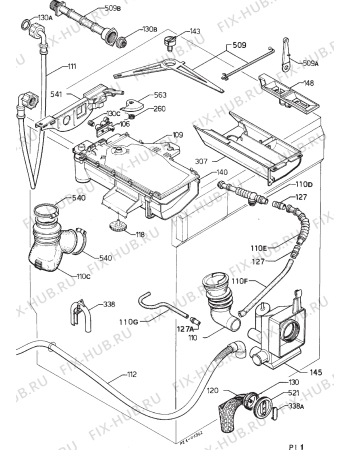 Взрыв-схема стиральной машины Castor CX991J - Схема узла Hydraulic System 272