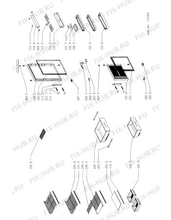 Взрыв-схема холодильника RADIOLA CRF 2291/G - Схема узла