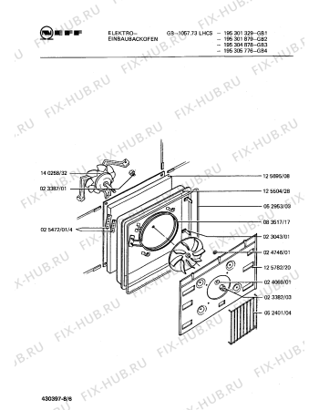 Схема №1 195301329 GB-1057.73LHCS с изображением Панель для электропечи Bosch 00114335