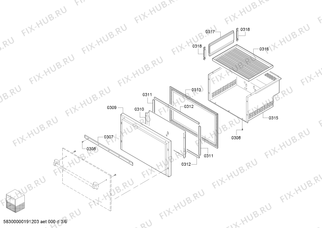 Схема №1 T24UR800DP с изображением Монтажный набор для плиты (духовки) Bosch 12012716