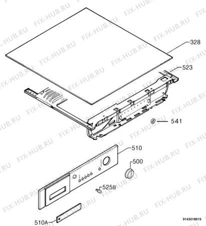 Взрыв-схема стиральной машины Aeg Electrolux L10500VI - Схема узла Command panel 037