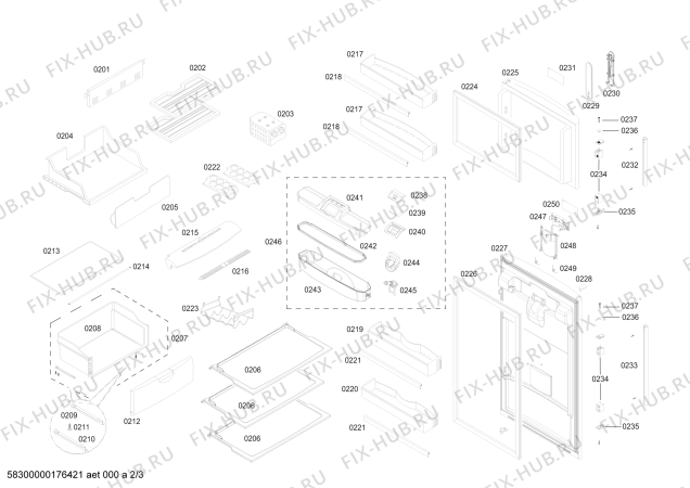 Схема №1 KDN46PI111 REF BOSCH ECO-TT465 IX 220V/60HZ с изображением Крышка для холодильника Bosch 00775441